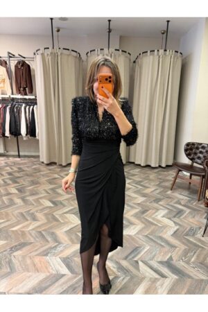 10023-7036 V YAKA ELBİSE