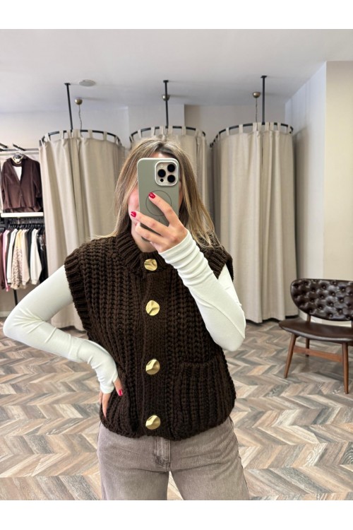 10132-60961 CEPLİ DÜĞMELİ TRİKO YELEK