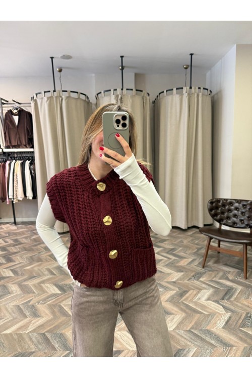 10132-60961 CEPLİ DÜĞMELİ TRİKO YELEK