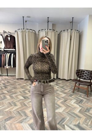 10130-32321 BALIKÇI YAKA UZUN KOLLU TOP