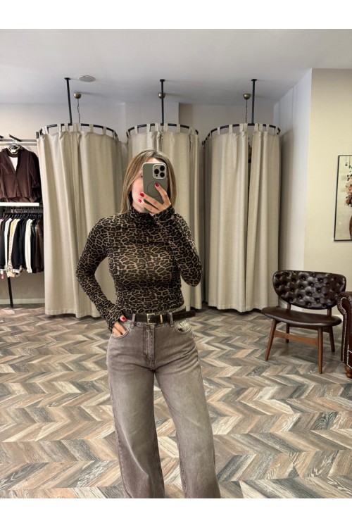 10130-32321 BALIKÇI YAKA UZUN KOLLU TOP