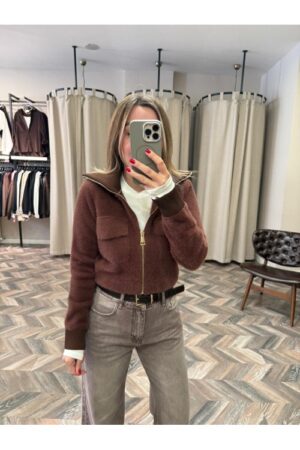 10135-25421 FERMUARLI TRİKO CEKET