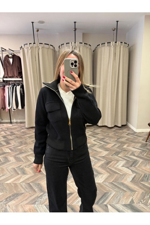 10135-25421 FERMUARLI TRİKO CEKET