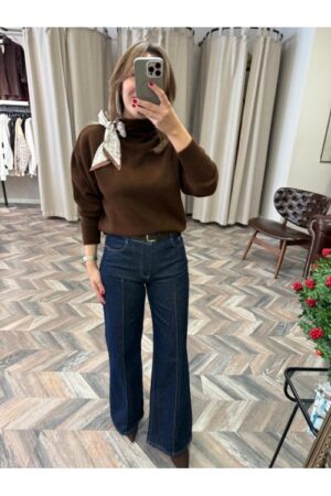 10168-72085 NERVÜR DİKİŞİLİ KEMERL PANTOLON