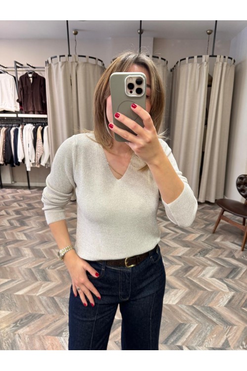 10172- 152 SİMLİ V YAKA TRİKO