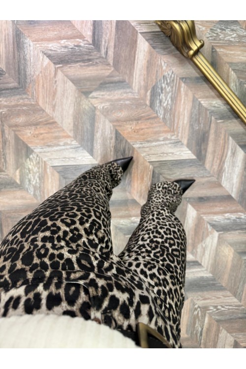 10166-GM24-111 LEOPAR STRAİGHT JEANS