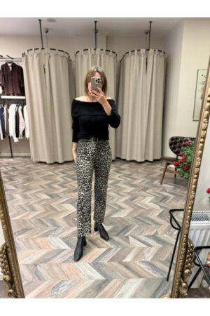 10167-GM24-02 BOY FİT LEOPAR JEANS