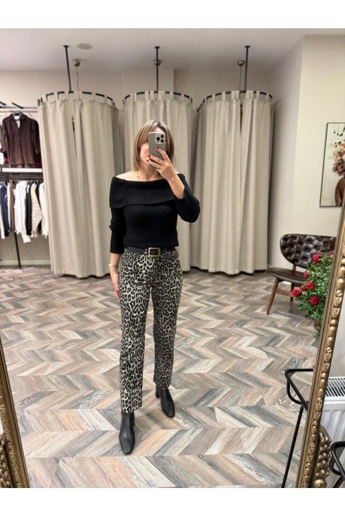 10167-GM24-02 BOY FİT LEOPAR JEANS