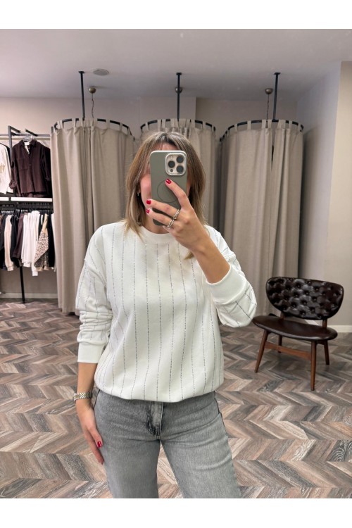 10158-5789 ÇİZGİ TAŞLI SWEAT