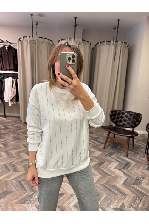 10158-5789 ÇİZGİ TAŞLI SWEAT
