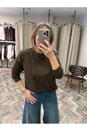 10158-5789 ÇİZGİ TAŞLI SWEAT