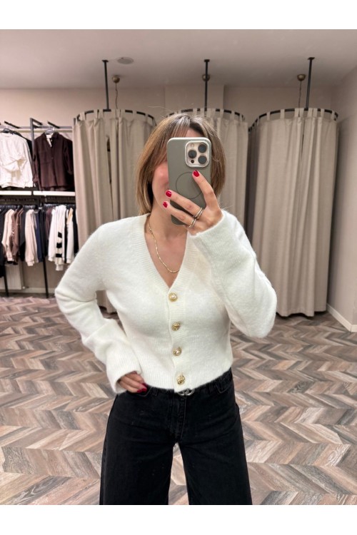 10143-60273 V YAKA DÜĞMELİ HIRKA