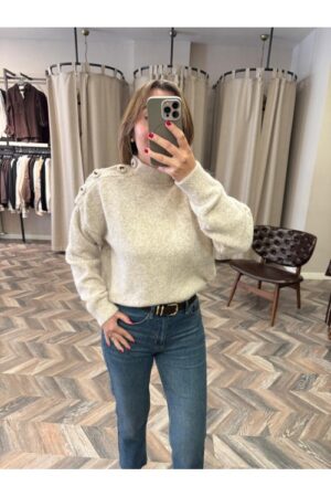 10141-7777 OSLO NAKIŞ DÜĞMELİ KAZAK