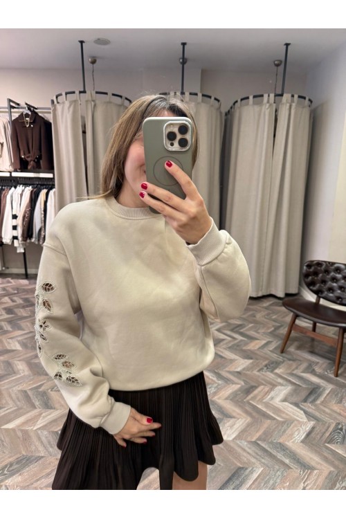 10165-5775 KOL İŞLEMELİ SWEAT
