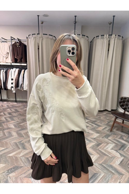 10157-5848 YAN TAŞLI MODAL SWEAT