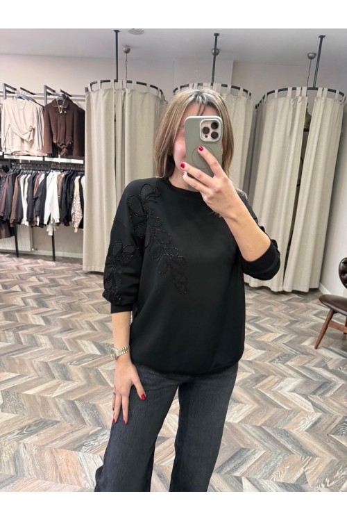 10157-5848 YAN TAŞLI MODAL SWEAT