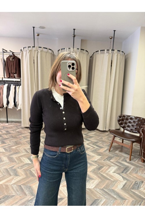 10144-10819 YÜNLÜ DÜĞMELİ TRİKO KAZAK