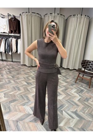 10193-71934 DİKİŞ DTY GENİŞ PAÇA PANTOLON