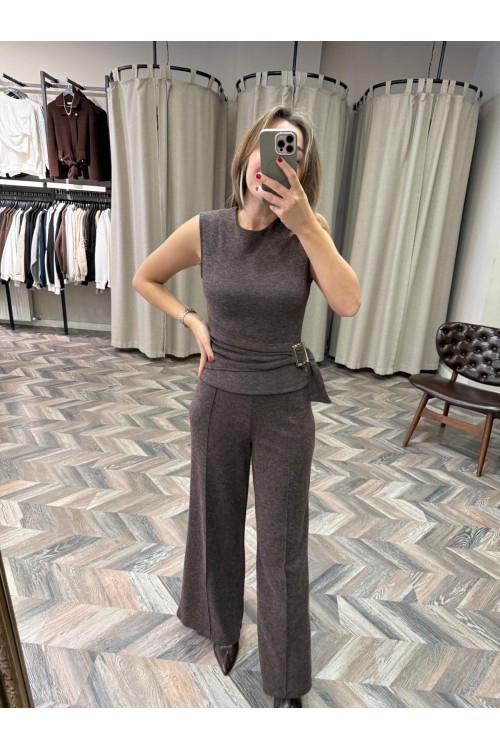 10193-71934 DİKİŞ DTY GENİŞ PAÇA PANTOLON