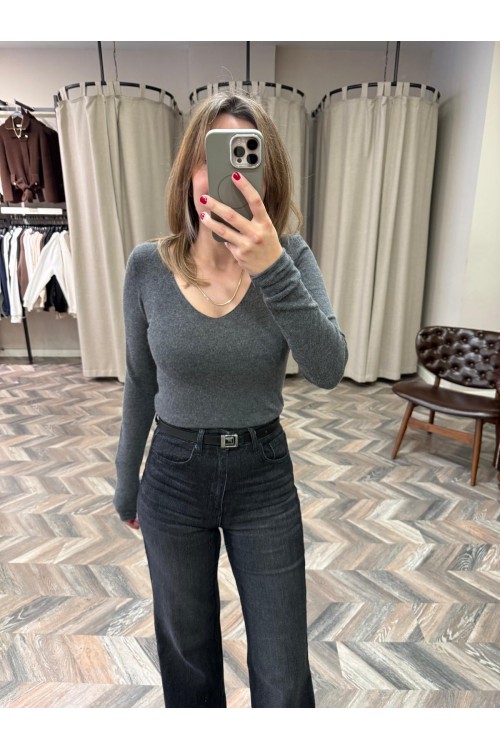 10210-10842 V YAKA KAŞMİR TRİKO KAZAK