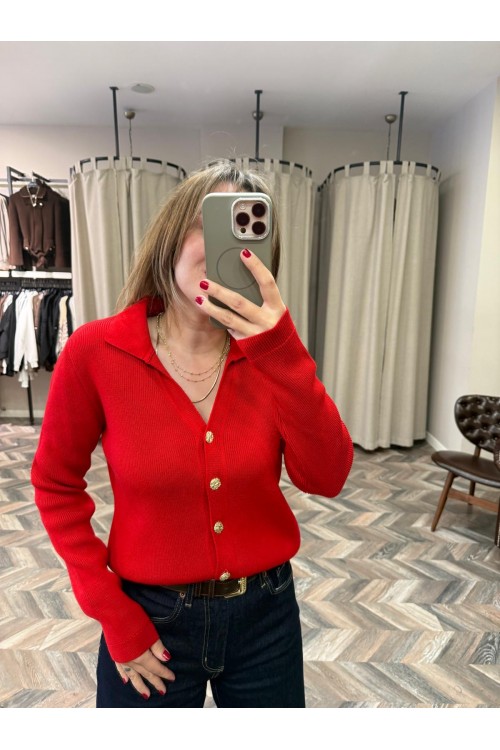 10232-25446 GOLD DÜĞMELİ TRİKO HIRKA