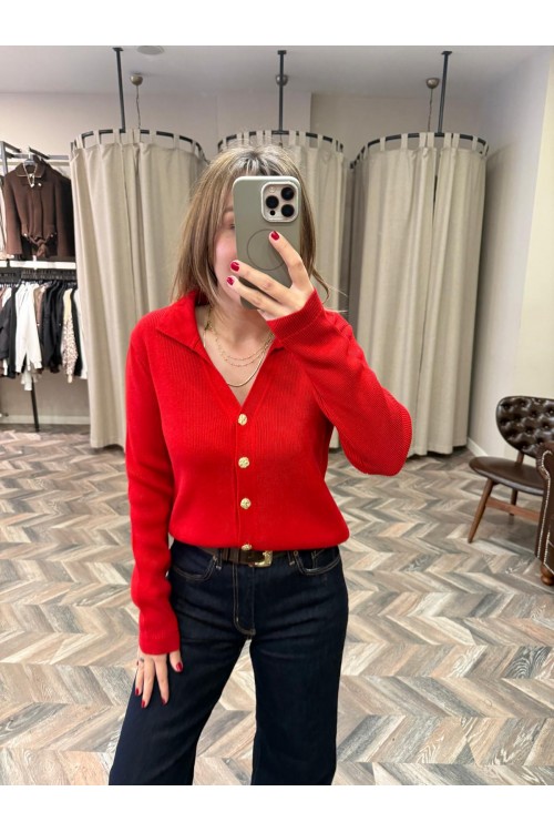 10232-25446 GOLD DÜĞMELİ TRİKO HIRKA