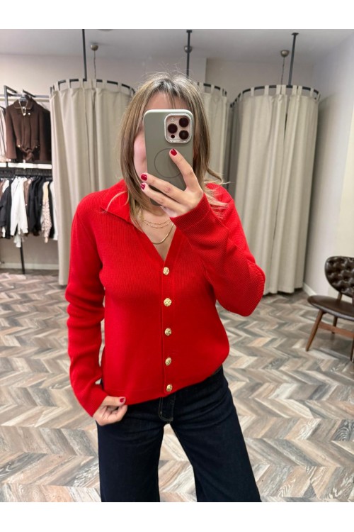 10232-25446 GOLD DÜĞMELİ TRİKO HIRKA