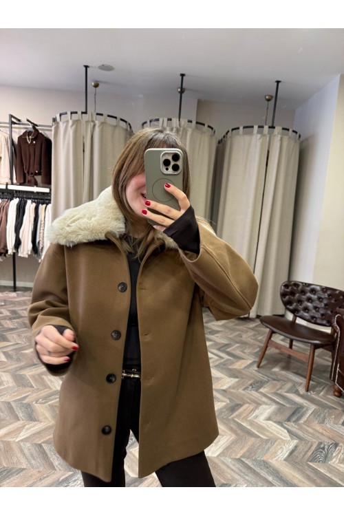 10225-01342 YAKASI KÜRKLÜ KABAN