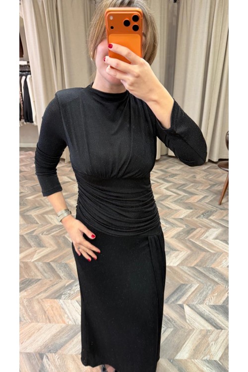 10263-101035 BELDEN BÜZGÜLÜ MAXİ ELBİSE