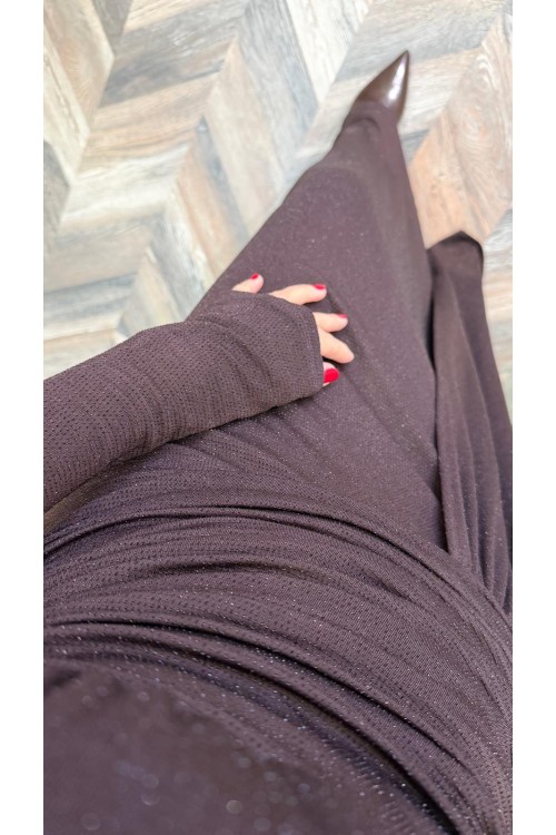 10263-101035 BELDEN BÜZGÜLÜ MAXİ ELBİSE