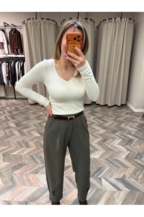 10210-10842 V YAKA KAŞMİR TRİKO KAZAK