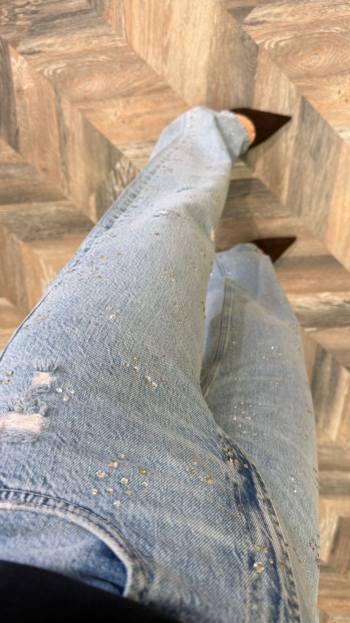 8188-WİDELEG TAŞLI JEAN