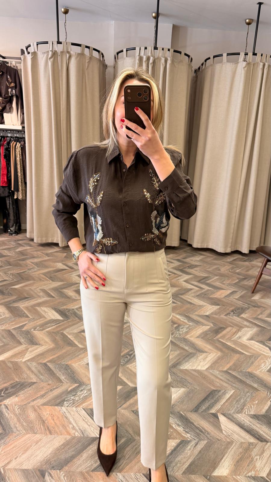 4845-GÖMLEK-KAHVERENGİ-STD-