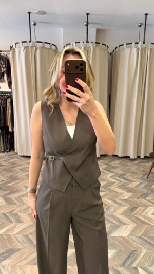 60611-KRUVAZE KEMERLİ YELEK