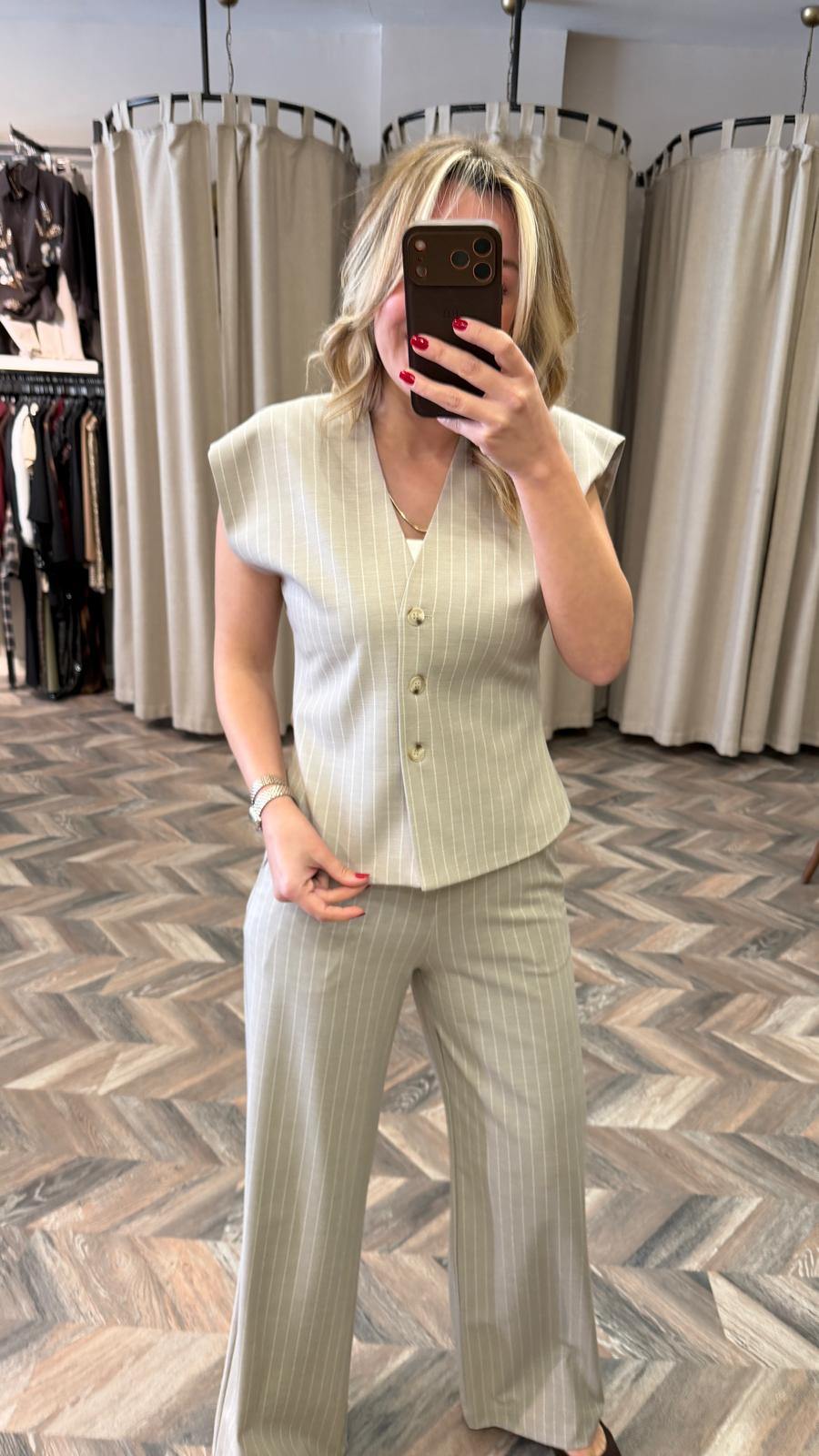 60607-ÇİZGİLİ YELEK