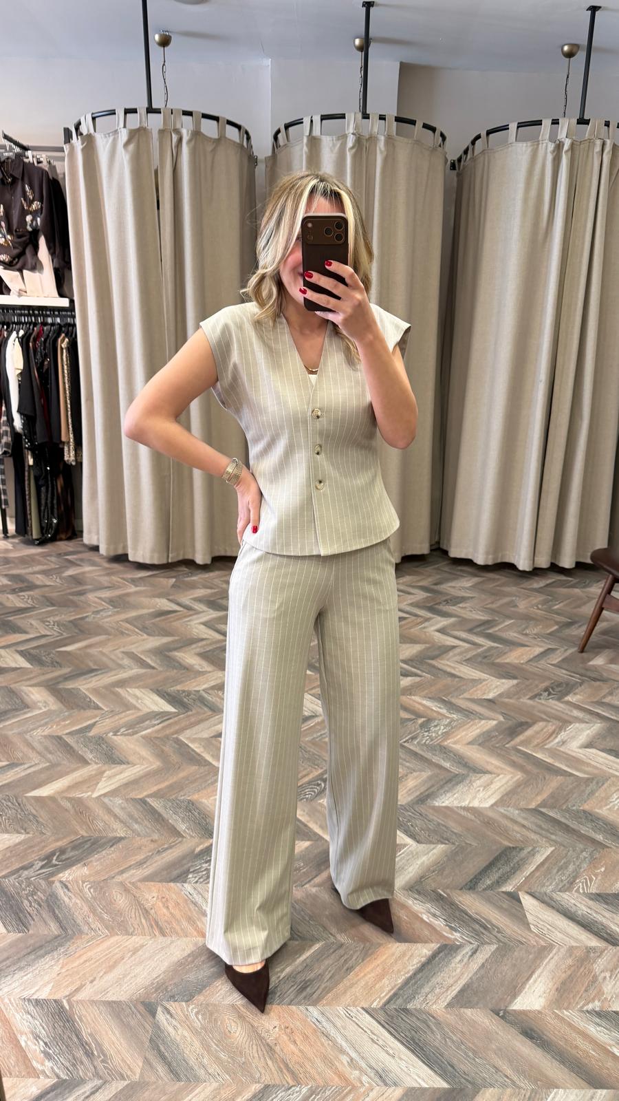 60607-ÇİZGİLİ YELEK