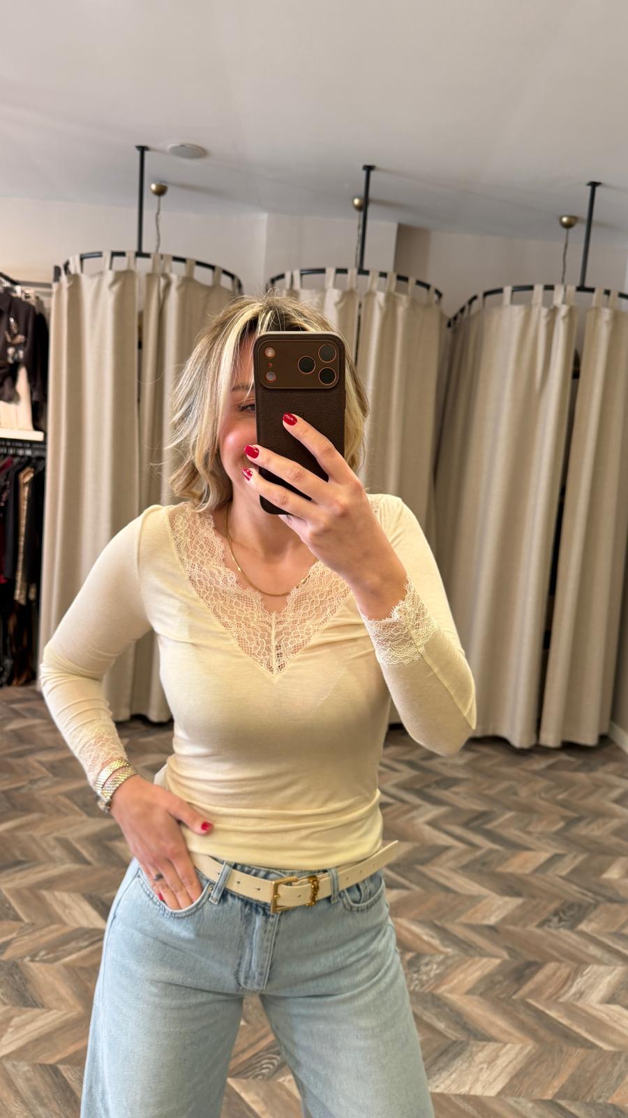 32311-DANTELLİ KAŞMİR BLUZ