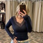 32311-DANTELLİ KAŞMİR BLUZ