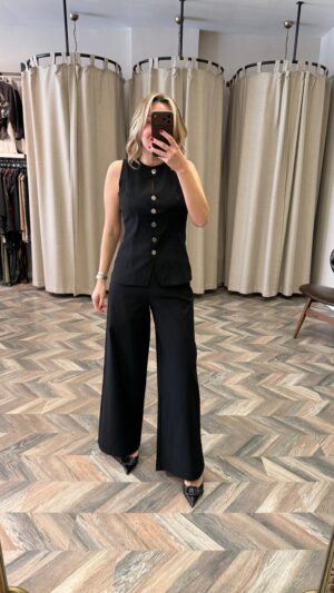 8198-YANDAN FERMUARLI PANTOLON