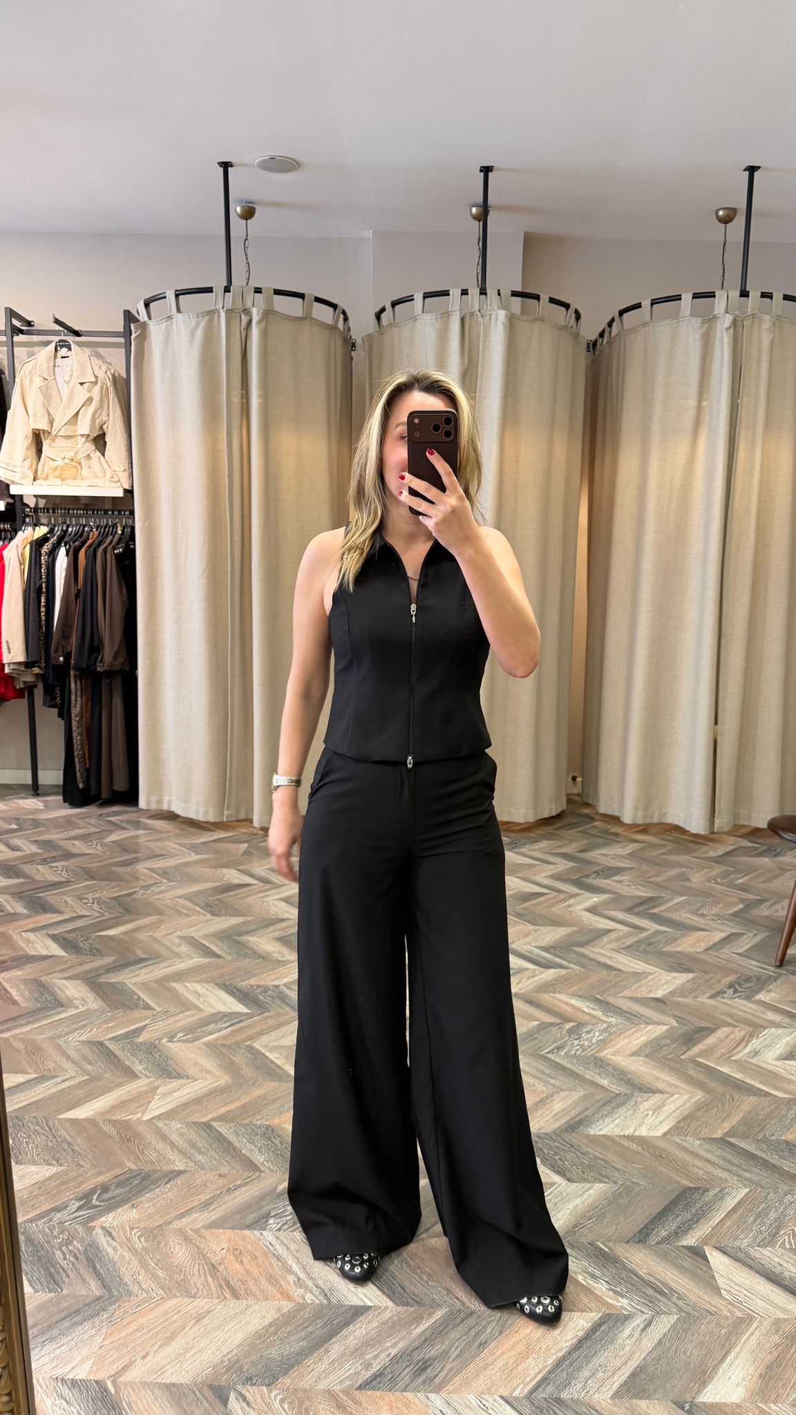 260882-FERMUARLI BLUZ PANTOLON TAKIM