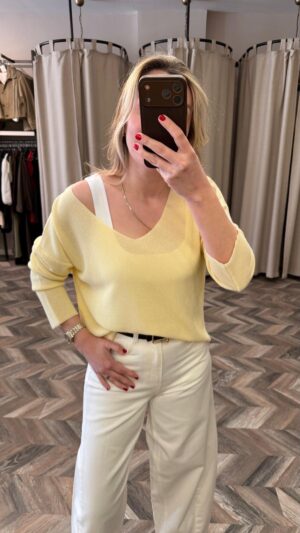 10869-V YAKA DÖKÜMLÜ KAZAK