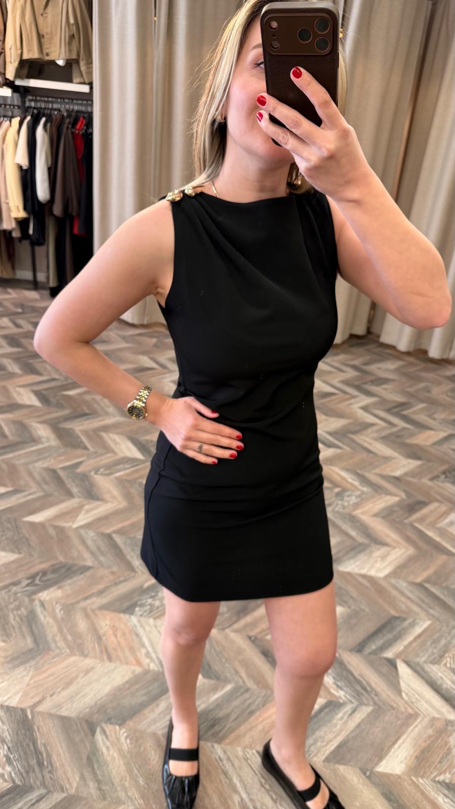 90938-DRAPELİ MİNİ ELBİSE