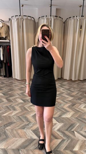 90938-DRAPELİ MİNİ ELBİSE