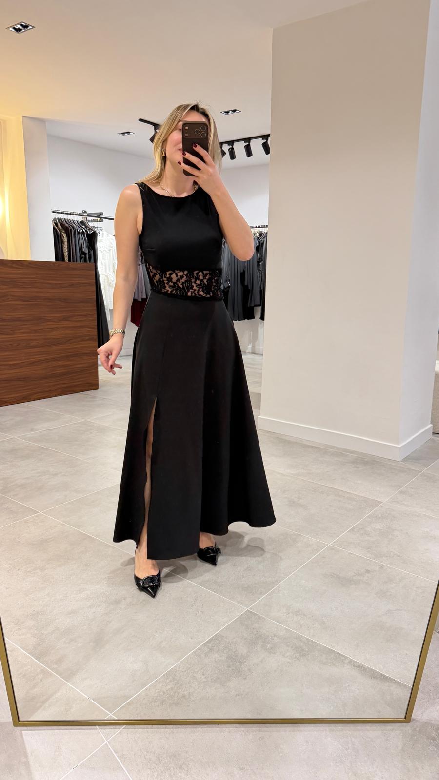 1222-DANTEL DTY ELBİSE