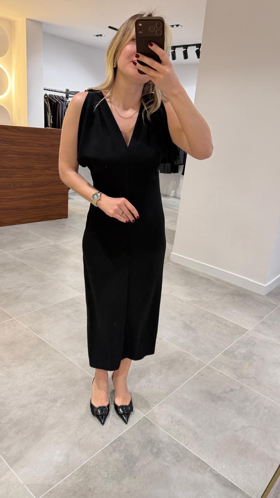 251797-V YAKA KOLSUZ ELBİSE