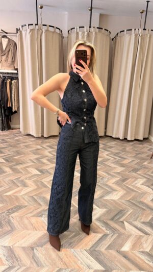 8089-DANTEL GARNİLİ PANTOLON -M-