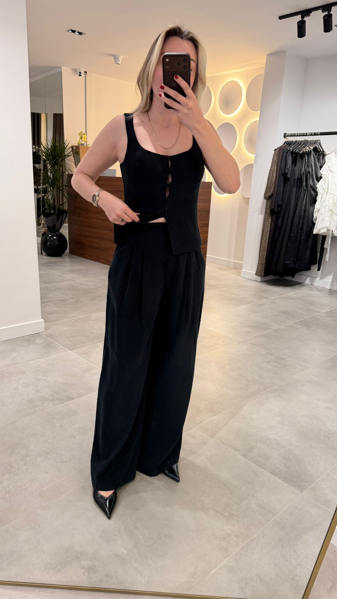 1465-PİLELİ PALAZZO PANTOLON