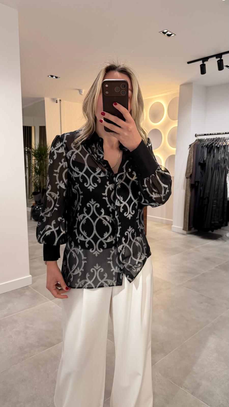 2538-DESENLİ ŞİFON GÖMLEK