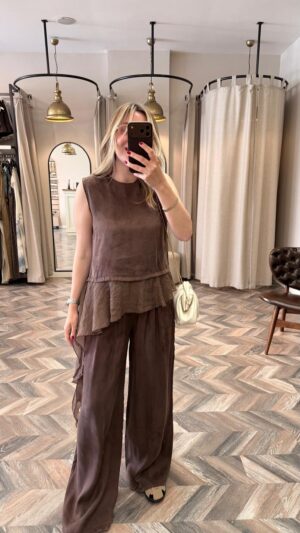 51391-GARNİLİ BLUZ PANTOLON TAKIM
