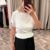 32574-KAYIK YAKA BÜZGÜLÜ TOP